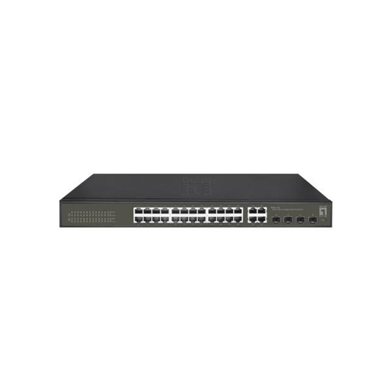 LevelOne GES-2128 netwerk-switch Managed L2 Gigabit Ethernet (10/100/1000) Zwart