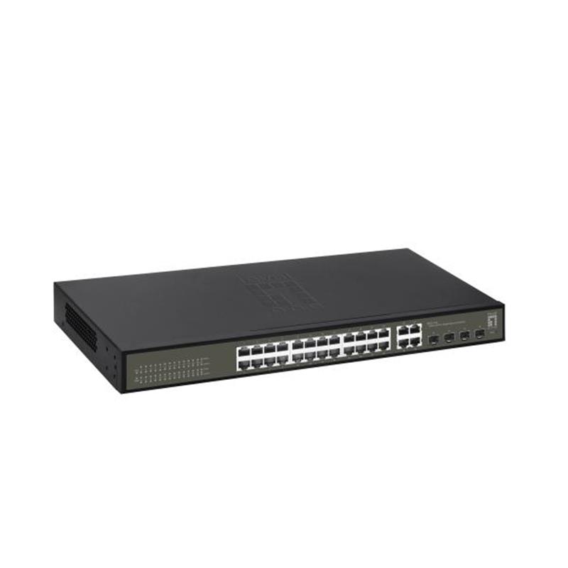 LevelOne GES-2128 netwerk-switch Managed L2 Gigabit Ethernet (10/100/1000) Zwart