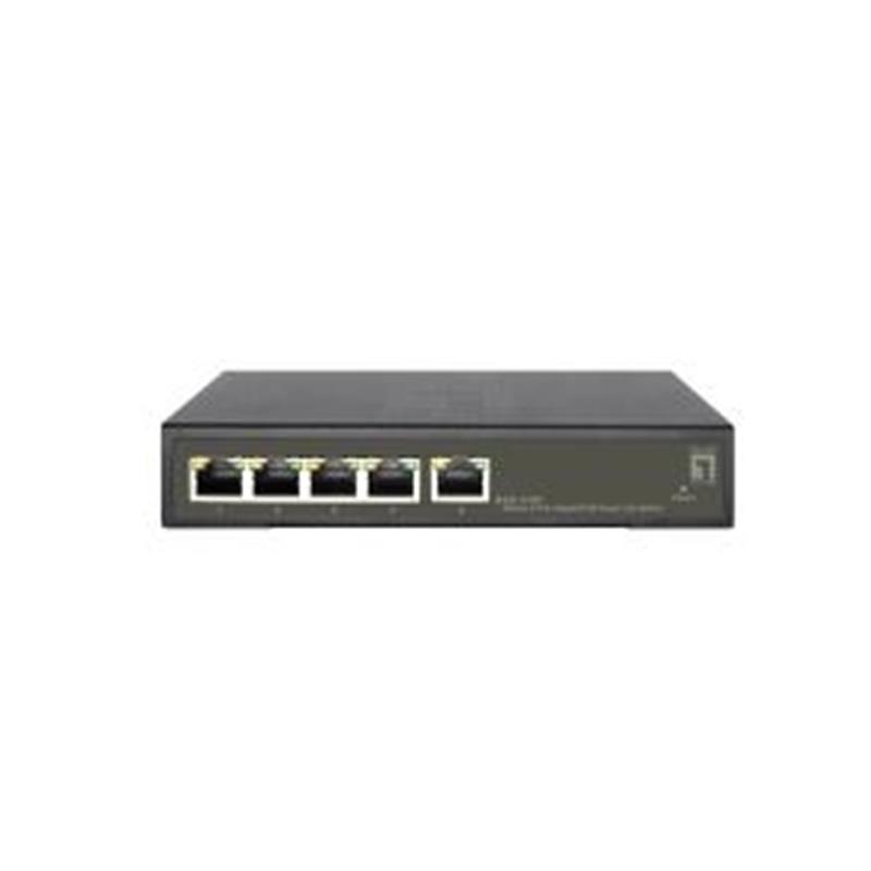 LevelOne GES-2105P netwerk-switch Managed L2 Gigabit Ethernet (10/100/1000) Power over Ethernet (PoE) Zwart