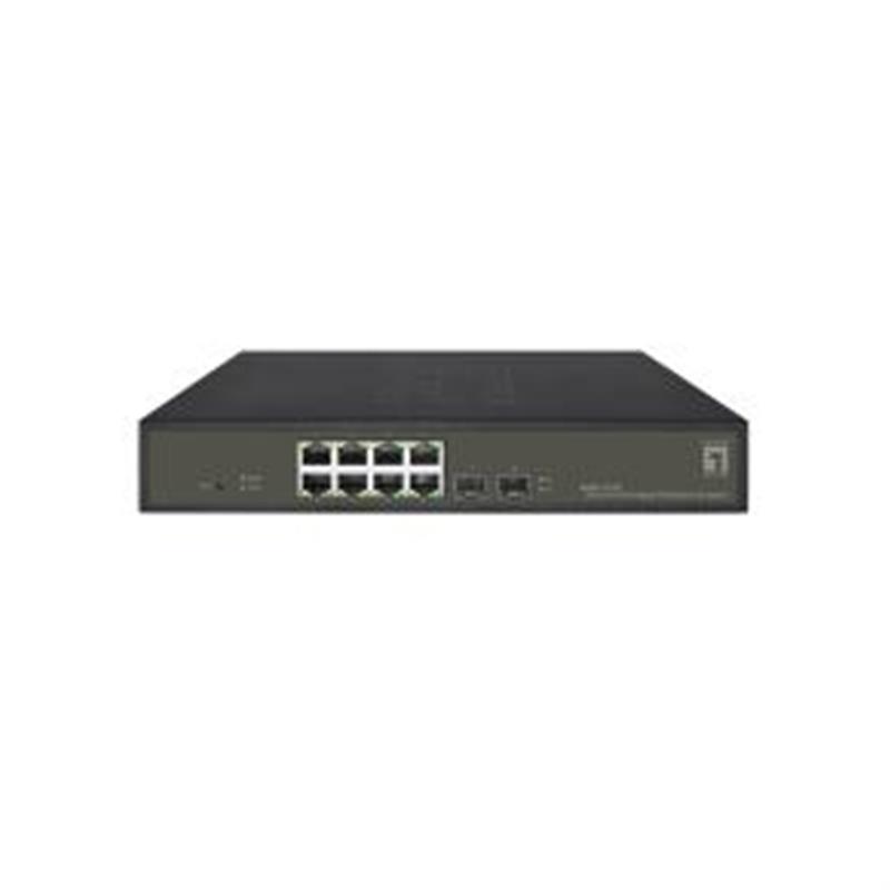 LevelOne GES-2110P netwerk-switch Managed L2 Gigabit Ethernet (10/100/1000) Power over Ethernet (PoE) Zwart