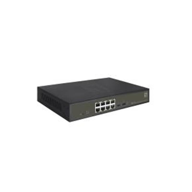 LevelOne GES-2110P netwerk-switch Managed L2 Gigabit Ethernet (10/100/1000) Power over Ethernet (PoE) Zwart