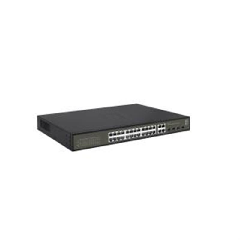 LevelOne GES-2128P netwerk-switch Managed L2 Gigabit Ethernet (10/100/1000) Power over Ethernet (PoE) Zwart