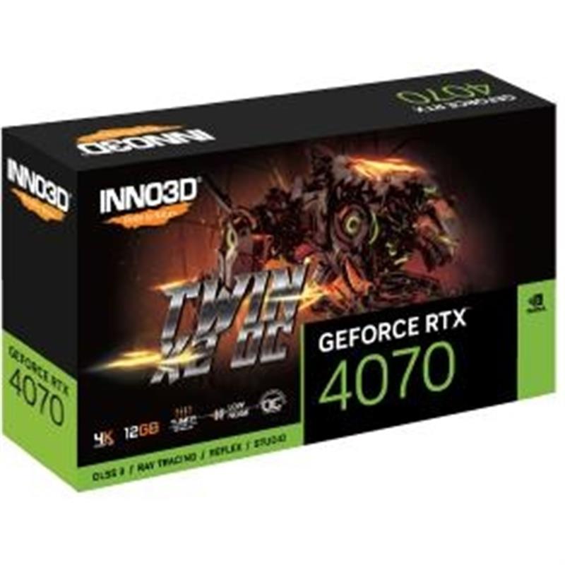 Inno3D N40702-126XX-185252N videokaart NVIDIA GeForce RTX 4070 12 GB GDDR6X