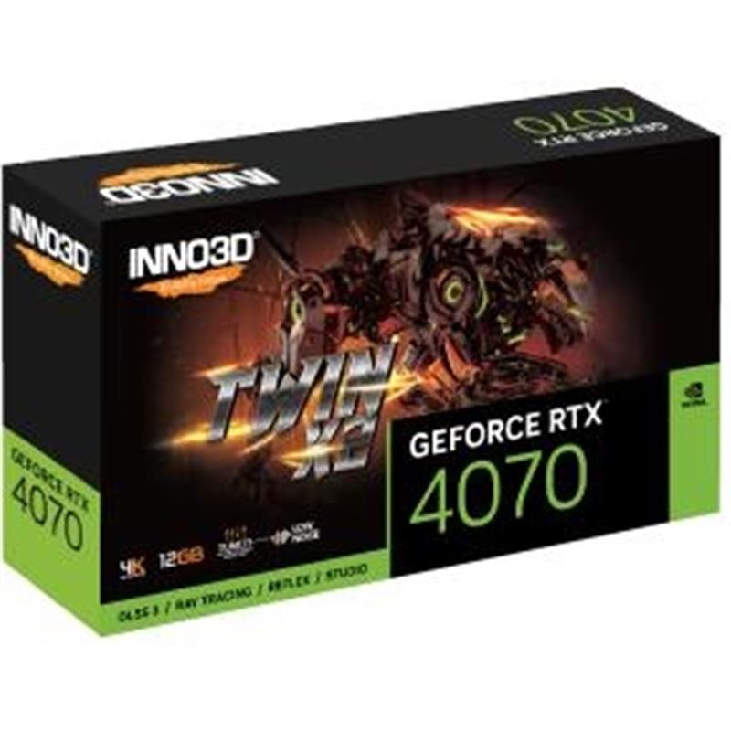 Inno3D N40702-126X-185252N videokaart NVIDIA GeForce RTX 4070 12 GB GDDR6X