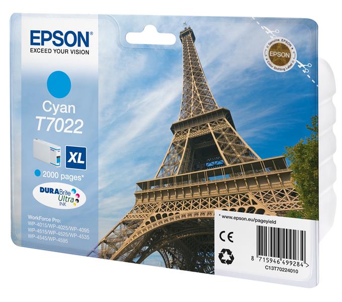 Epson Eiffel Tower Ink Cartridge XL Cyan 2k