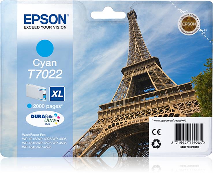 Epson Eiffel Tower Ink Cartridge XL Cyan 2k