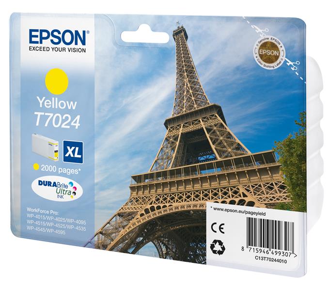 Epson Eiffel Tower Ink Cartridge XL Yellow 2k