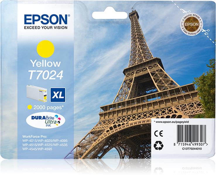 Epson Eiffel Tower Ink Cartridge XL Yellow 2k