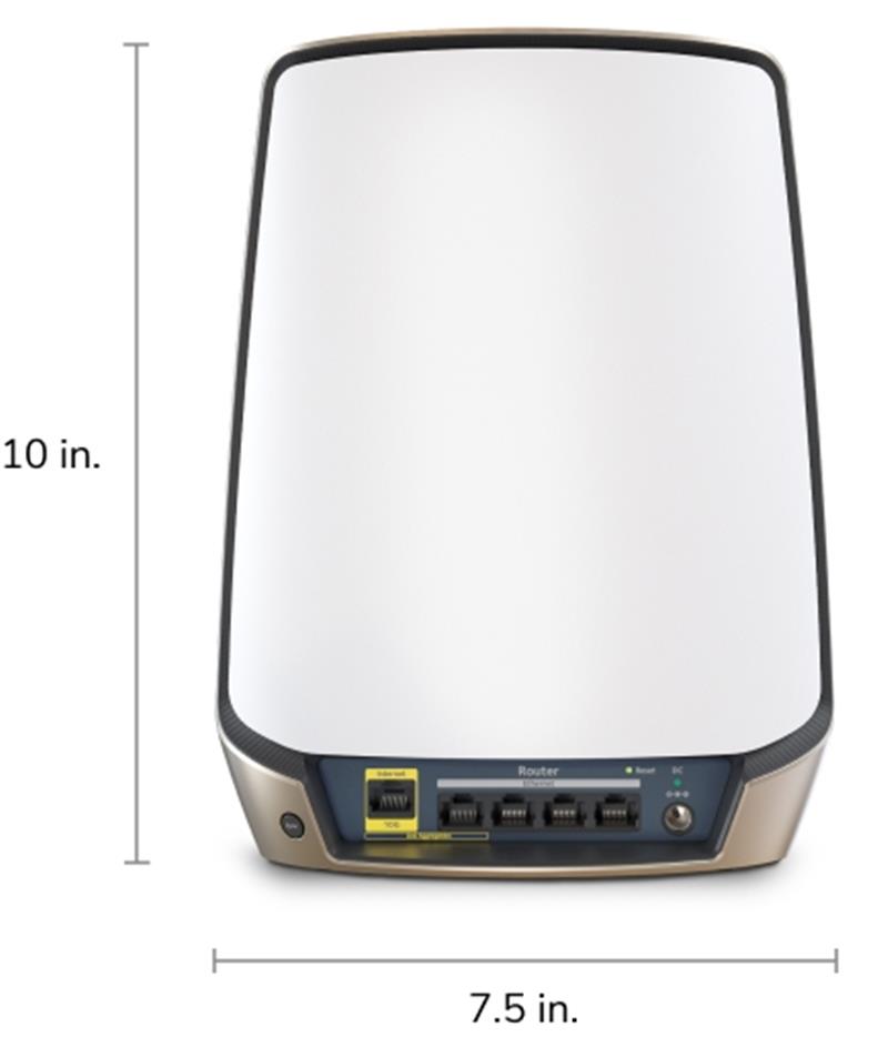 NETGEAR Orbi 860 AX6000 WiFi Router 10 Gig Tri-band (2.4 GHz / 5 GHz / 5 GHz) Wi-Fi 6 (802.11ax) Wit 4 Intern