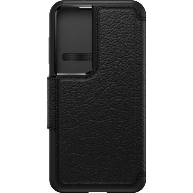 OtterBox Strada-hoesje voor Galaxy S23, schokbestendig, valbestendig, lederen folio met kaarthouder, 3x getest volgens militaire standaard, Zwart