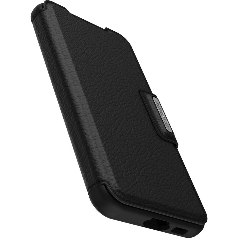 OtterBox Strada-hoesje voor Galaxy S23+ , schokbestendig, valbestendig, lederen folio met kaarthouder, 3x getest volgens militaire standaard, Zwart