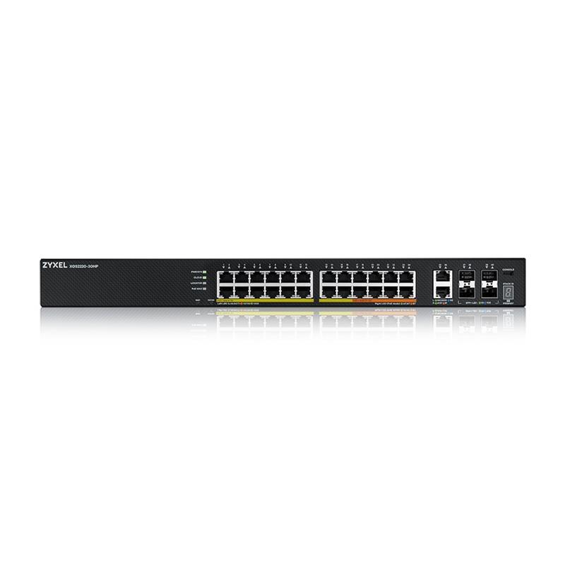 Zyxel XGS2220-30HP Managed L3 Gigabit Ethernet (10/100/1000) Power over Ethernet (PoE) Zwart