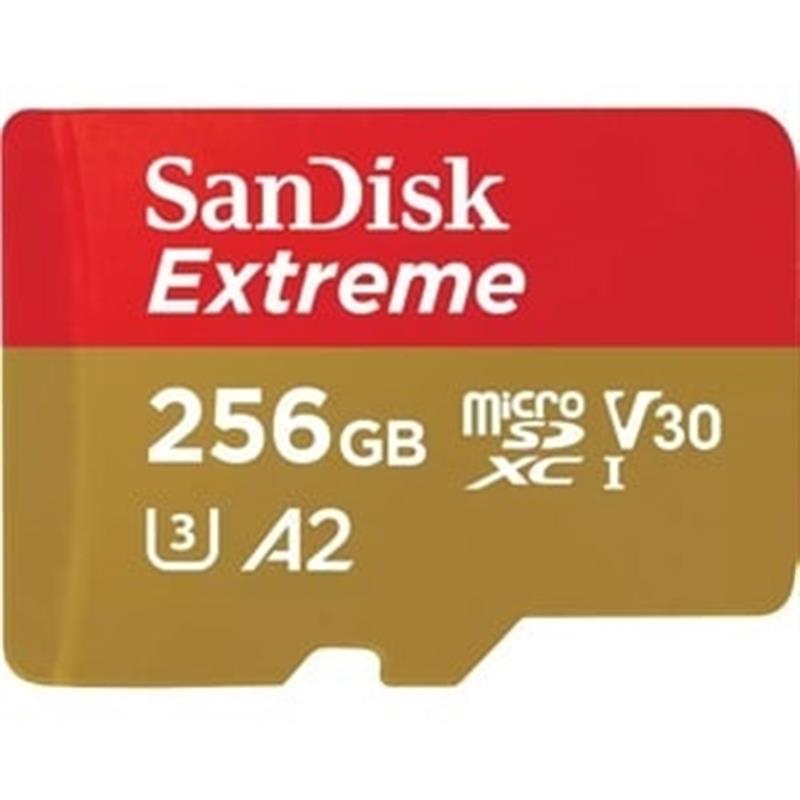 Extreme microSDXC 256GB SD Adapater A2 U
