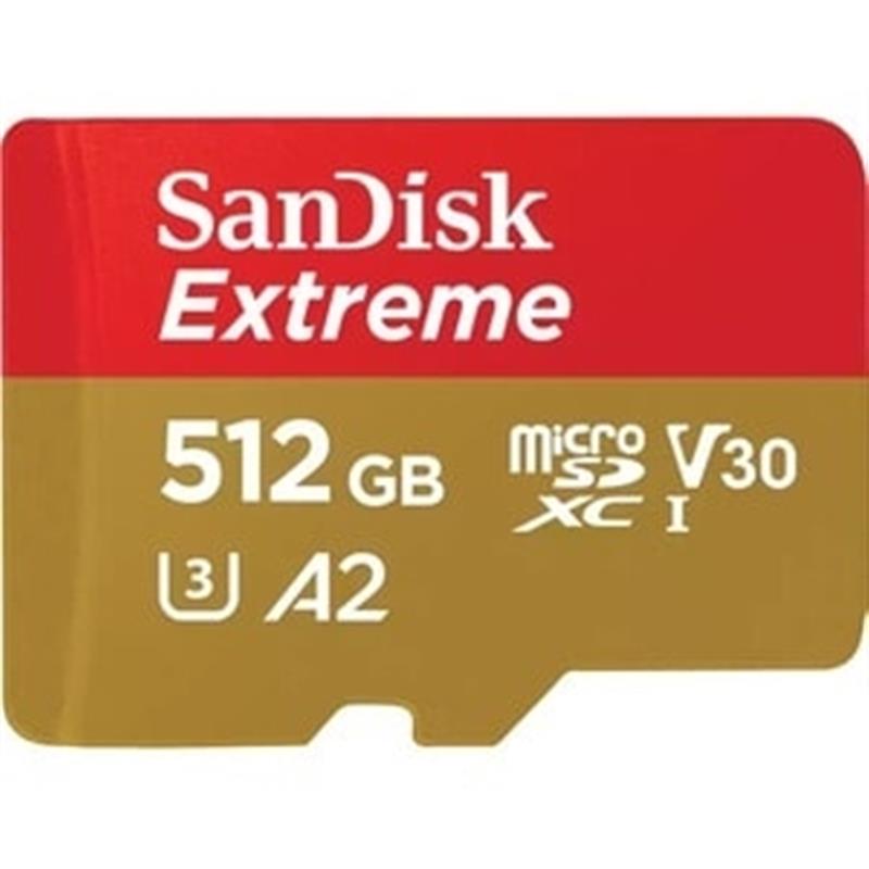 Extreme microSDXC 512GB SD Adapater A2 U