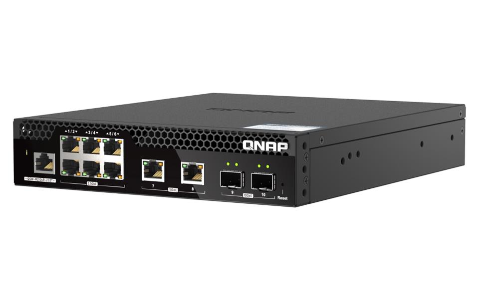 QNAP QSW-M2106R-2S2T netwerk-switch Managed L2 10G Ethernet (100/1000/10000) 1U Zwart