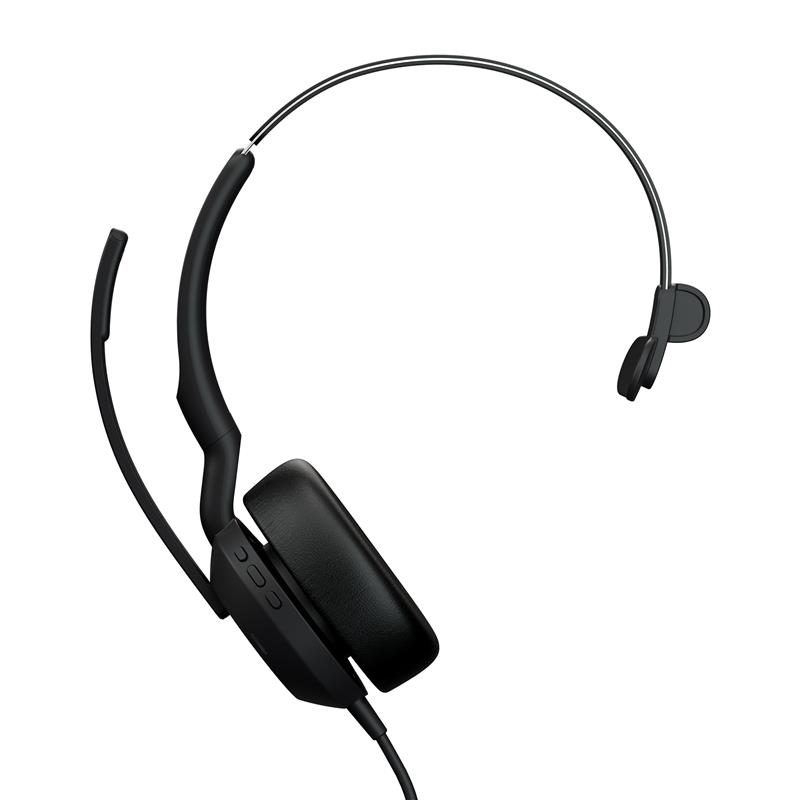 Jabra Evolve2 50 Headset Bedraad Hoofdband Kantoor/callcenter USB Type-A Zwart