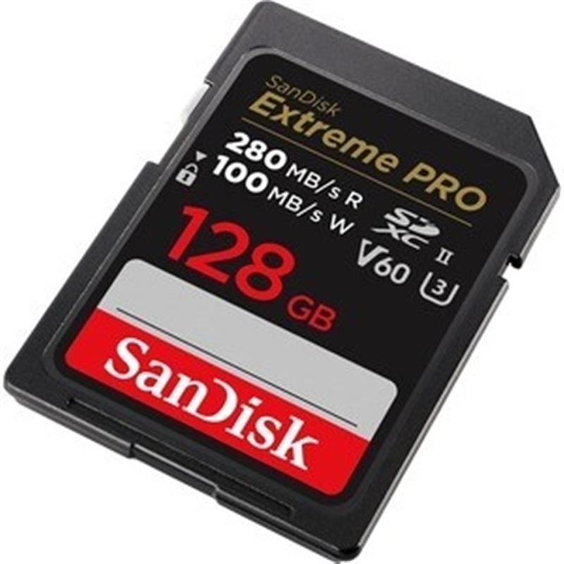 PRO 128GB V60 UHS-II SD cards 280 100MB 