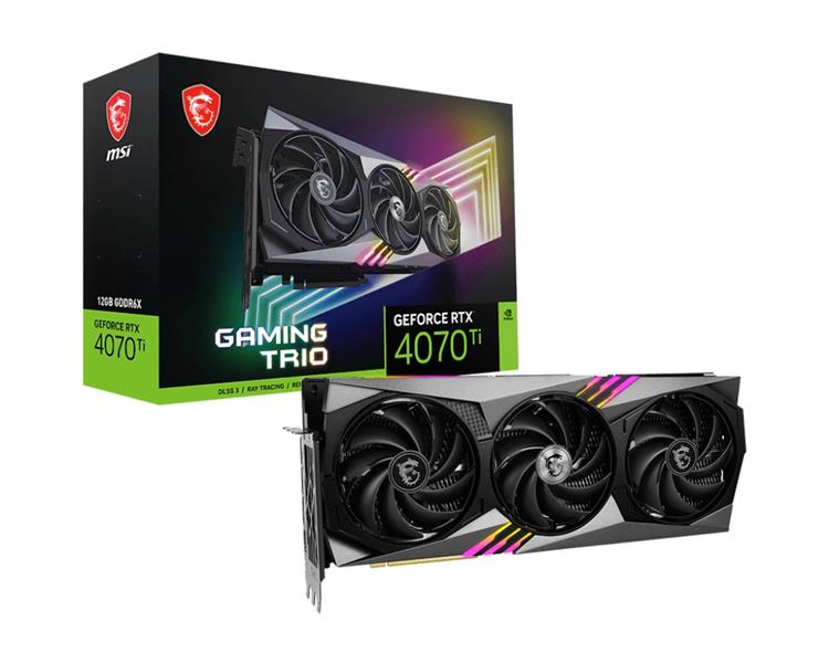 MSI VGA 12GB RTX4070TI GAMING TRIO 12G 3DP/1HDMI GeForce RTX 4070 Ti GAMING TRIO 12G