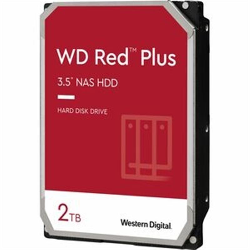 Western Digital RED PLUS HDD 2 TB 3 5 SATA3 5400 RPM 256 MB 175 MB s