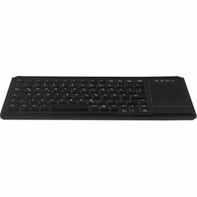 Industry 4 0 Compact Ultraflat Touchpad Keyboard - Corded - QWERTY - Black