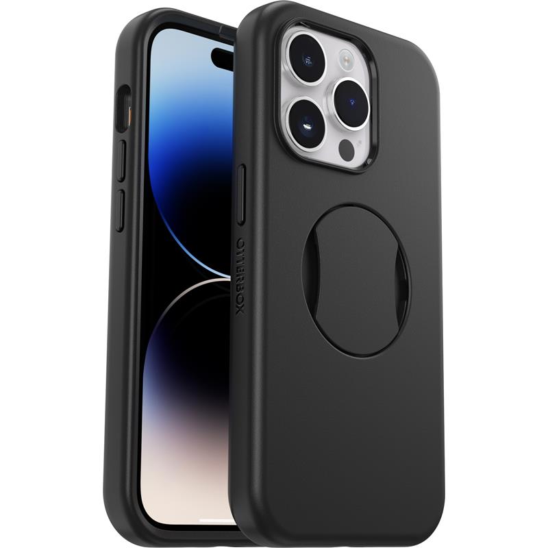 OtterBox OtterGrip Symmetry hoes voor iPhone 14 Pro Max voor MagSafe, valbestendig, beschermhoes met ingebouwde grip, 3x getest volgens militaire stan