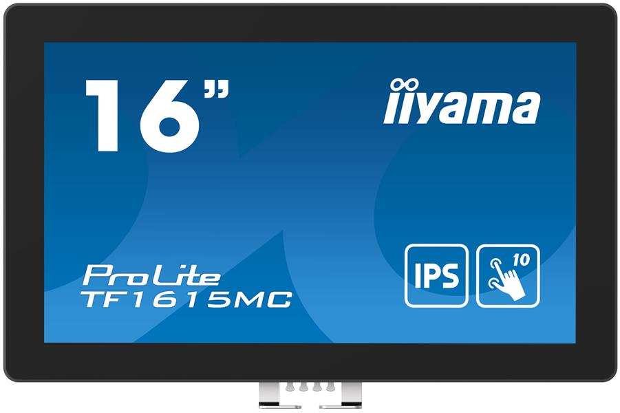 iiyama ProLite TF1615MC-B1 computer monitor 39,6 cm (15.6"") 1920 x 1080 Pixels Full HD Touchscreen Zwart