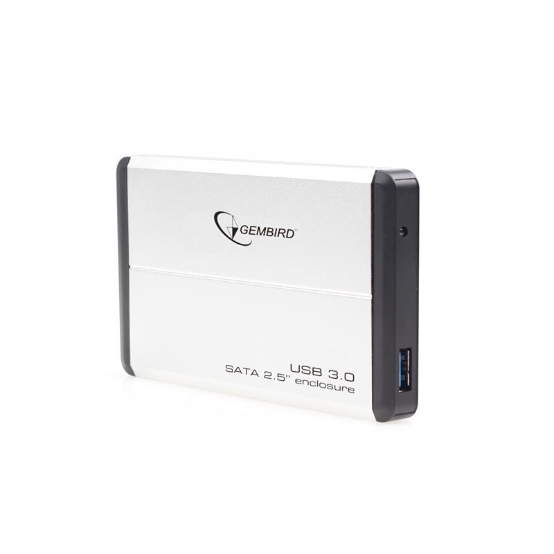 Gembird Externe 2 5inch SATA harddiskbehuizing USB 3 0 zilver