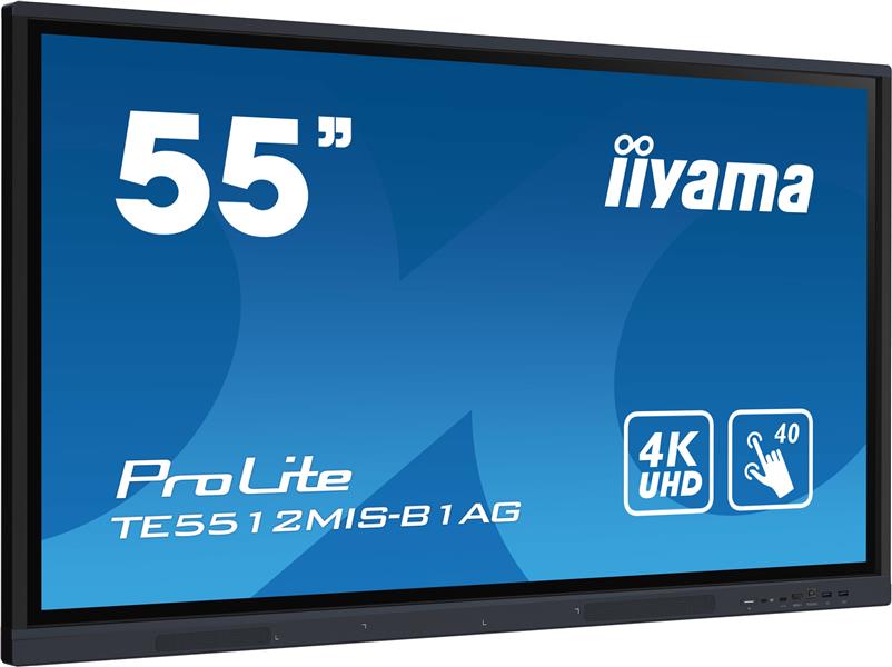 iiyama TE5512MIS-B1AG beeldkrant Digitale signage flatscreen 139,7 cm (55"") LED Wifi 400 cd/m² 4K Ultra HD Zwart Touchscreen Type processor Android 1