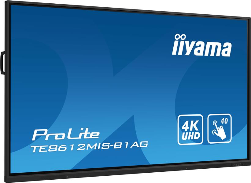 iiyama PROLITE Digitale signage flatscreen 2,18 m (86"") LED Wifi 400 cd/m² 4K Ultra HD Zwart Touchscreen Type processor Android 11 16/7