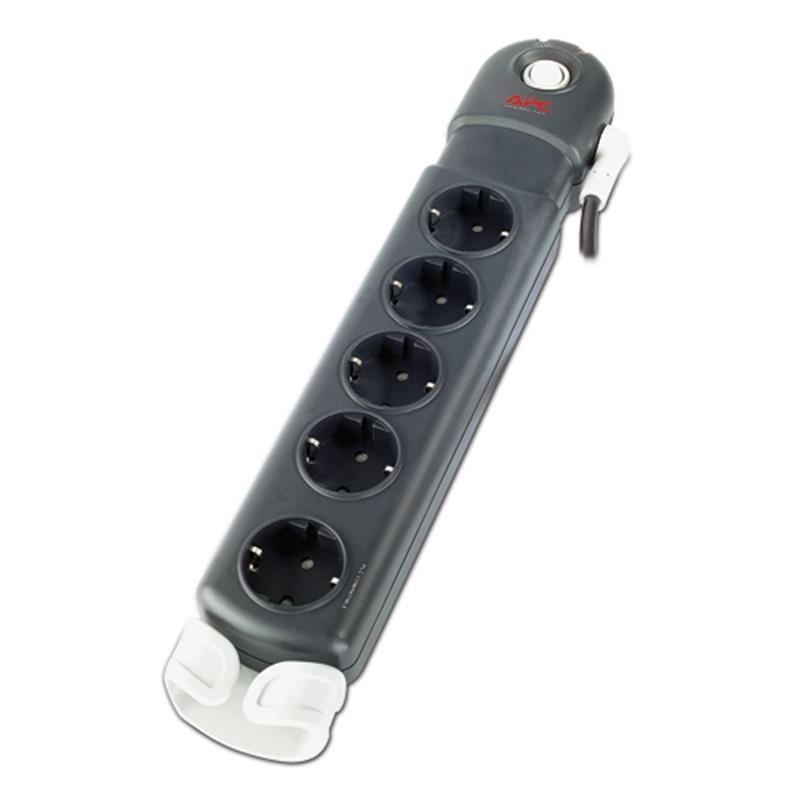 APC Essential SurgeArrest 5 (1 PLC Compatible) outlets 230V Germany Overspanningsbeveiliging 5 AC-uitgang(en) 1,83 m Zwart