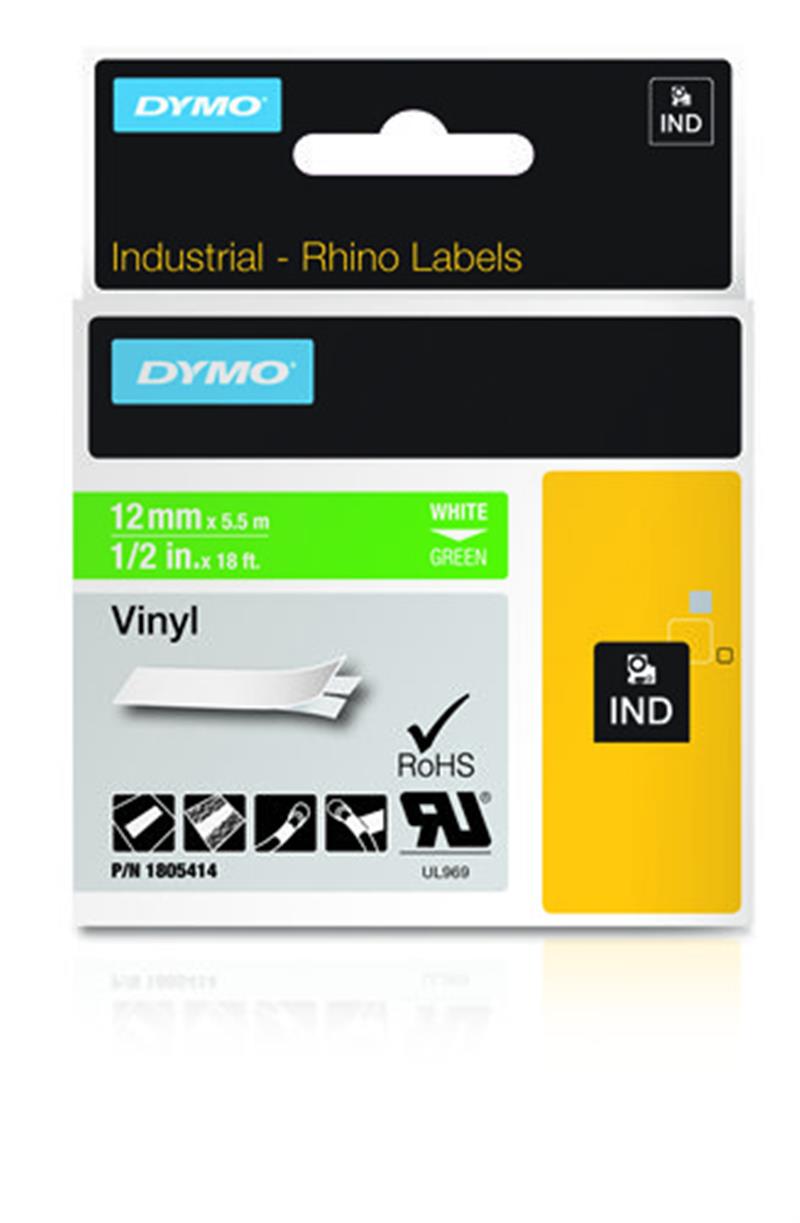 DYMO 1805414 labelprinter-tape Wit op groen