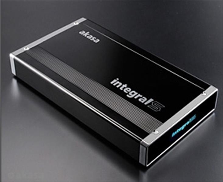 Akasa integral s series usb 3 0 superspeed 3 5 sata hdd black gloss aluminium enclosure