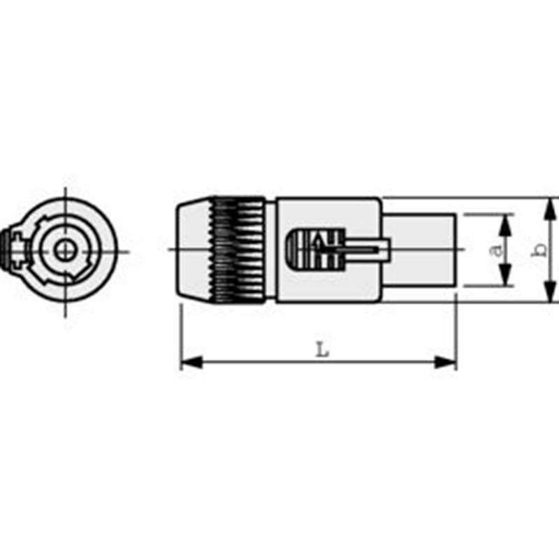 NAC3FCB Vergrendelbare kabelconnector, power-in, schroefklemmen, grijs