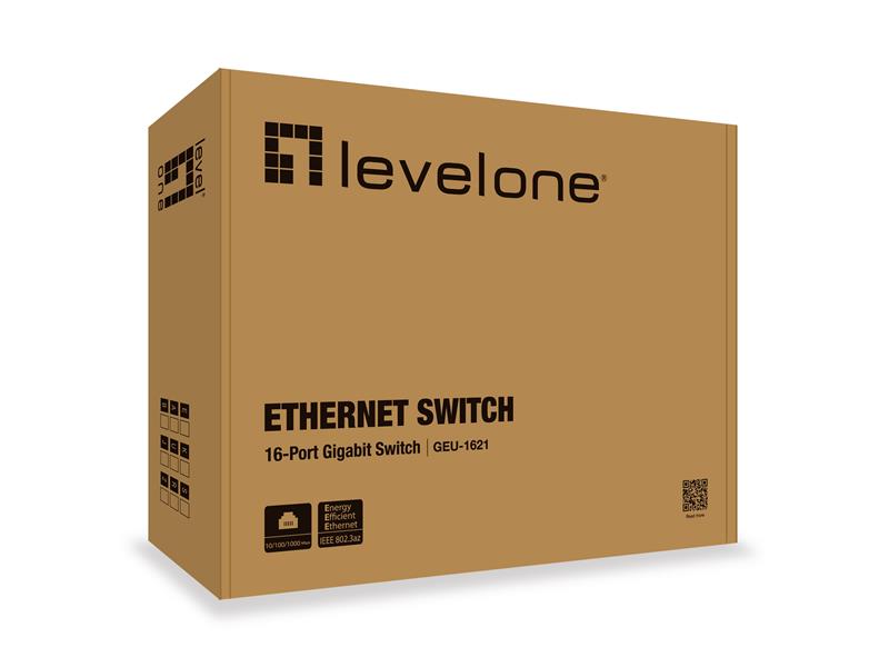 LevelOne GEU-1621 netwerk-switch Gigabit Ethernet (10/100/1000) Grijs