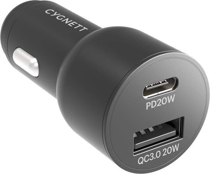 Cygnett CarPower 20W USB-C USB-A Car Charger