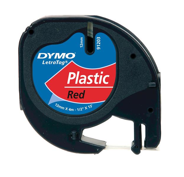 DYMO S0721630 labelprinter-tape Zwart op rood