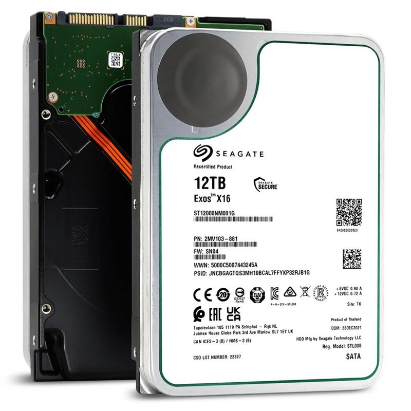 HDD Seagate Exos X16 12 TB SATA Recertified