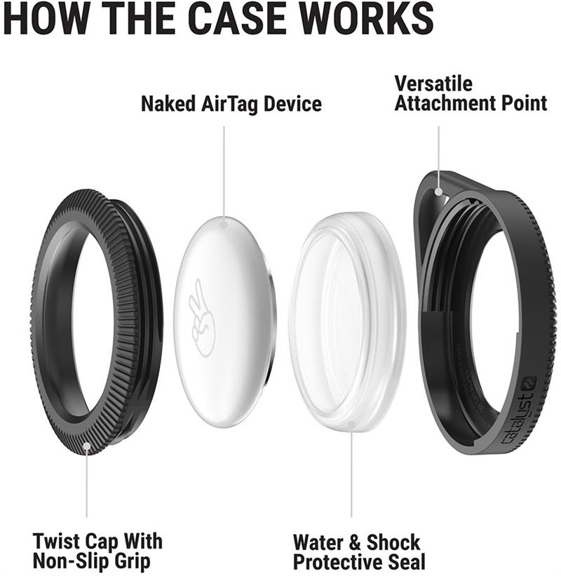 Catalyst Hang It Case for AirTag Stealth Black
