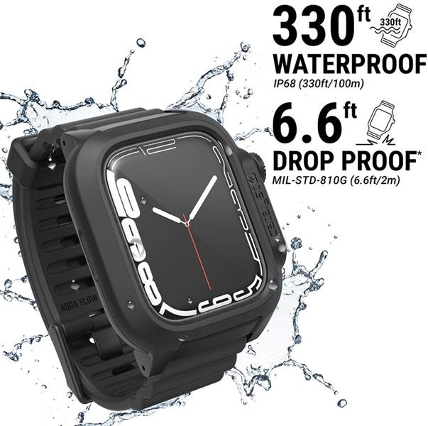 Catalyst Waterproof Case Apple Watch Series 7 8 9 45mm Black