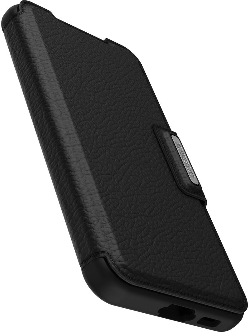 OtterBox Strada-hoesje voor Galaxy S23+ , schokbestendig, valbestendig, lederen folio met kaarthouder, 3x getest volgens militaire standaard, Zwart