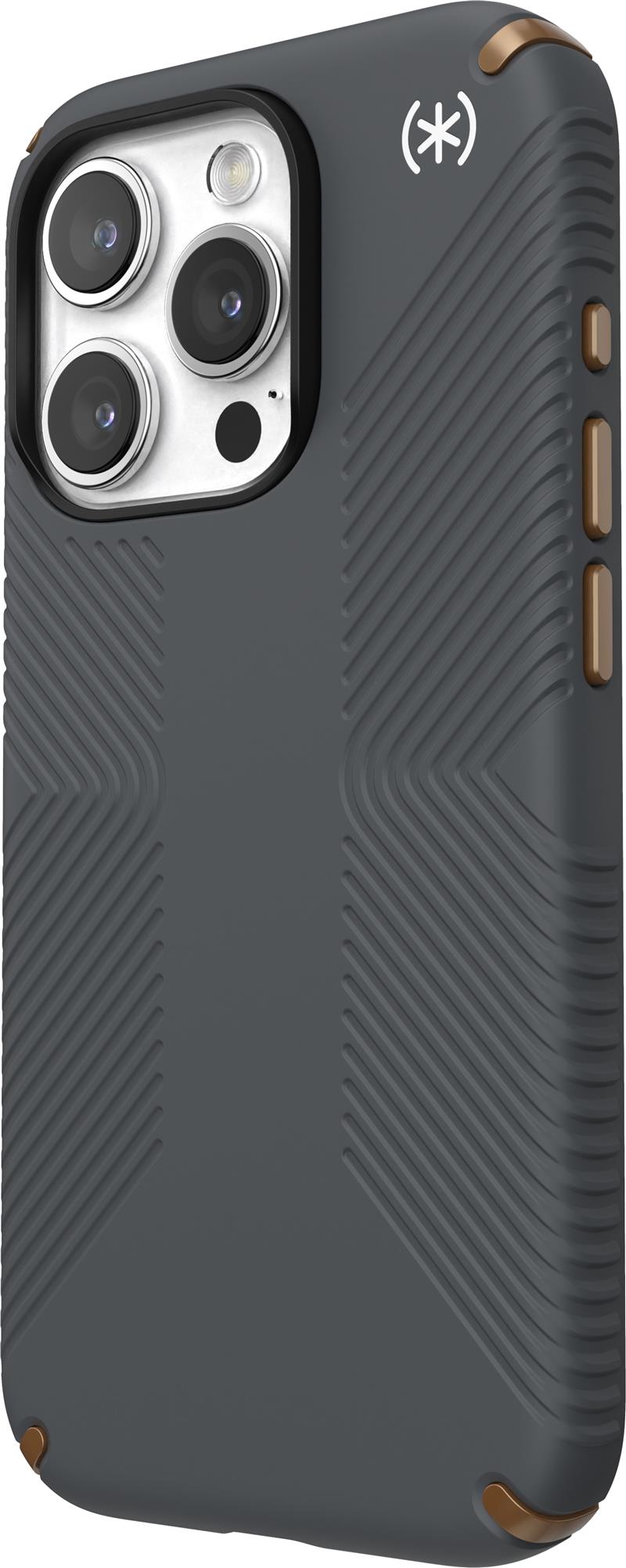 Speck Presidio2 Grip Apple iPhone 15 Pro Charcoal Grey - with Microban