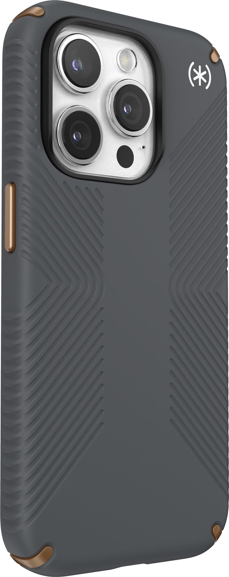 Speck Presidio2 Grip Apple iPhone 15 Pro Charcoal Grey - with Microban