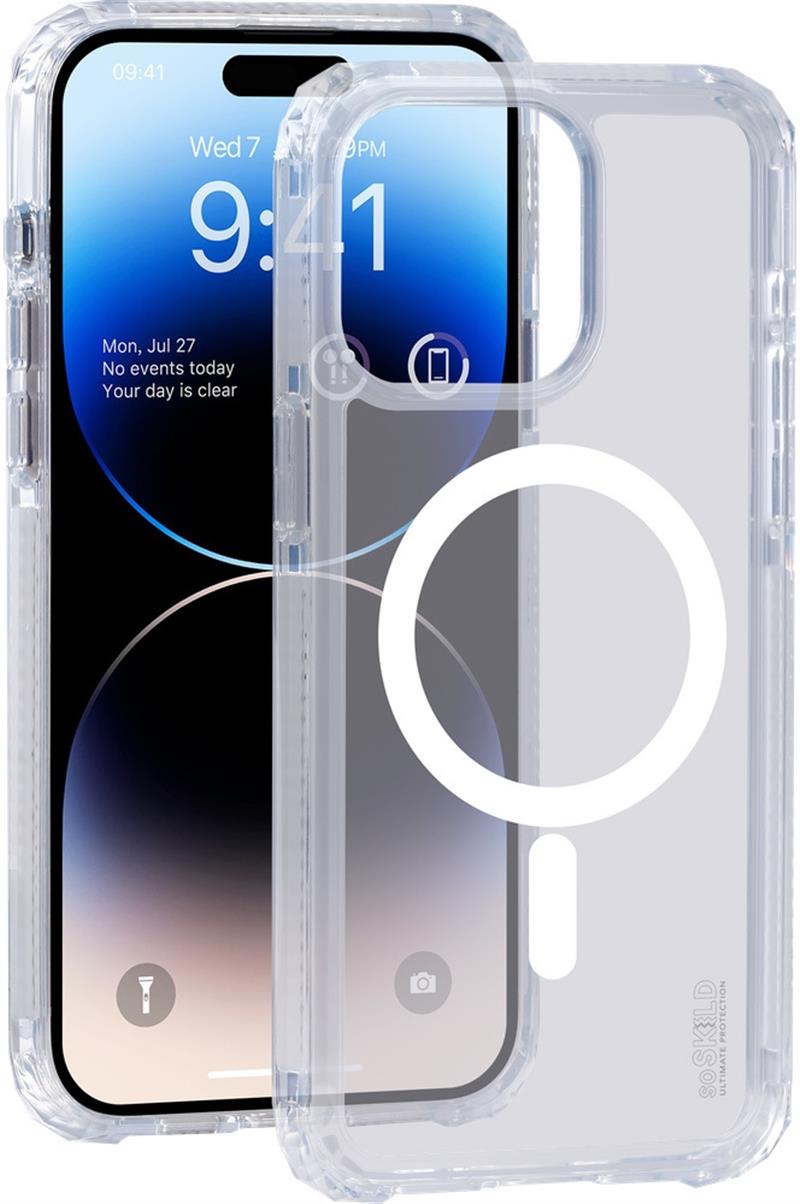 SoSkild Apple iPhone 15 Pro Max Defend Case Magnetic Ring Transparent