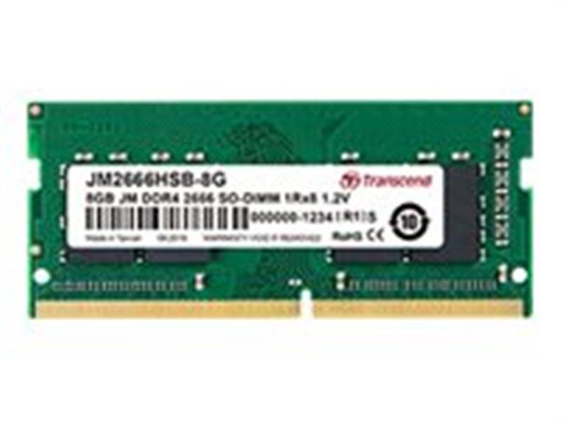 Transcend JetRam geheugenmodule 8 GB 1 x 8 GB DDR4 3200 MHz