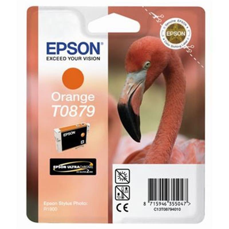 Epson Flamingo inktpatroon Orange T0879 Ultra Gloss High-Gloss 2