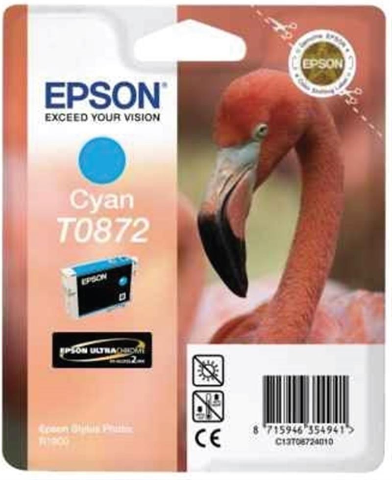 Epson Flamingo inktpatroon Cyan T0872 Ultra Gloss High-Gloss 2