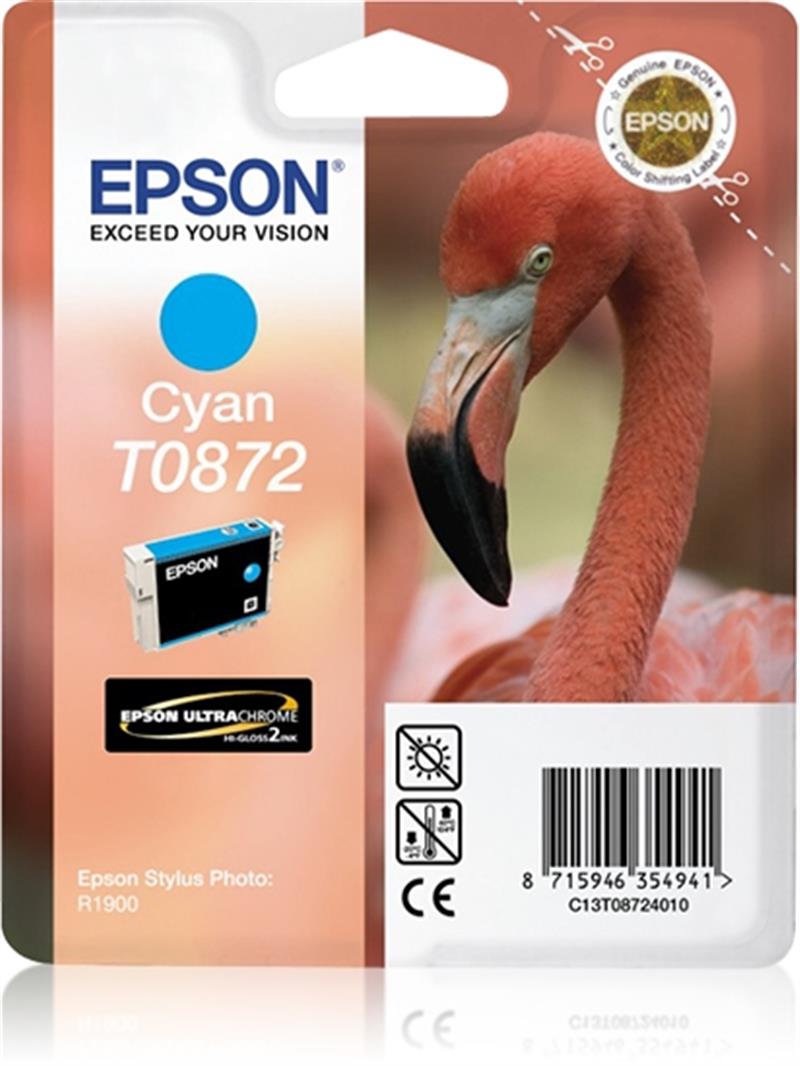Epson Flamingo inktpatroon Cyan T0872 Ultra Gloss High-Gloss 2