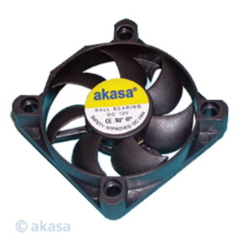 Akasa 50*10mm black case fan 3 pins sleeve bearing