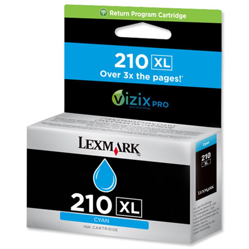 Lexmark 210XL C inktcartridge 1 stuk(s) Origineel Hoog (XL) rendement Cyaan