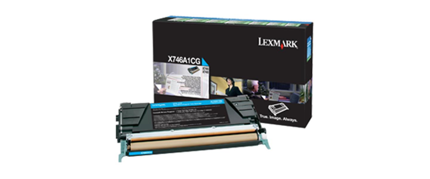Lexmark X746A1CG tonercartridge Origineel Cyaan 1 stuk(s)